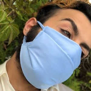 Baby blue face mask